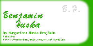 benjamin huska business card
