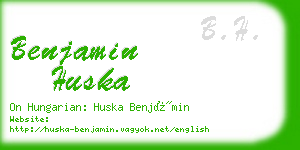 benjamin huska business card